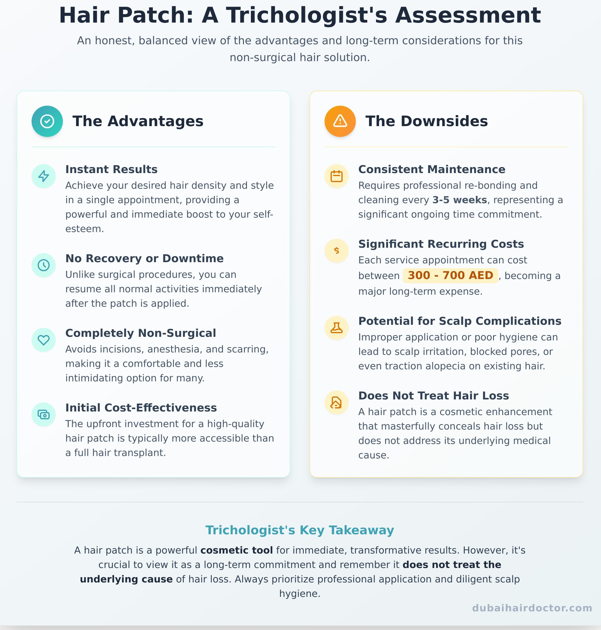Hair Patch in Dubai: A Trichologist’s Complete Guide (2026) - Infographic